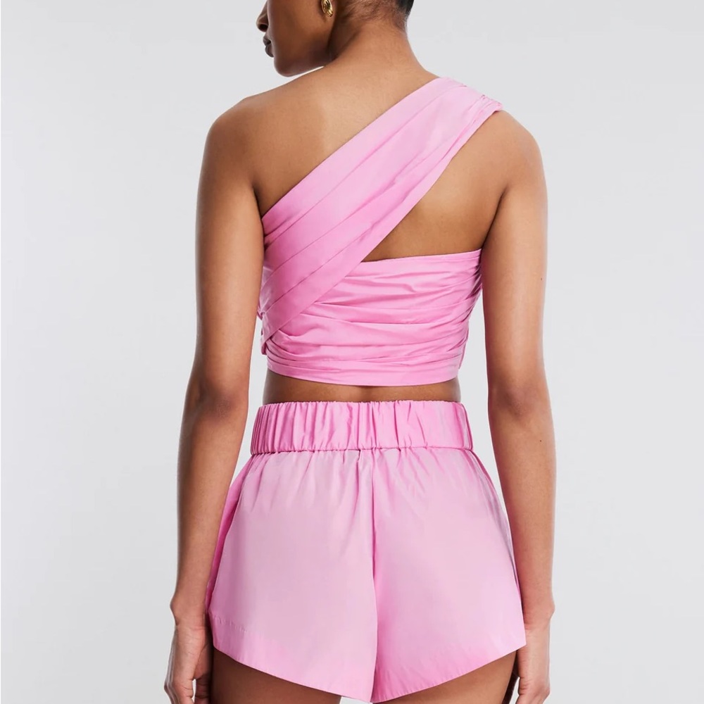 BCBGMAXAZRIA Pink Serena High Wasted Shorts Size M